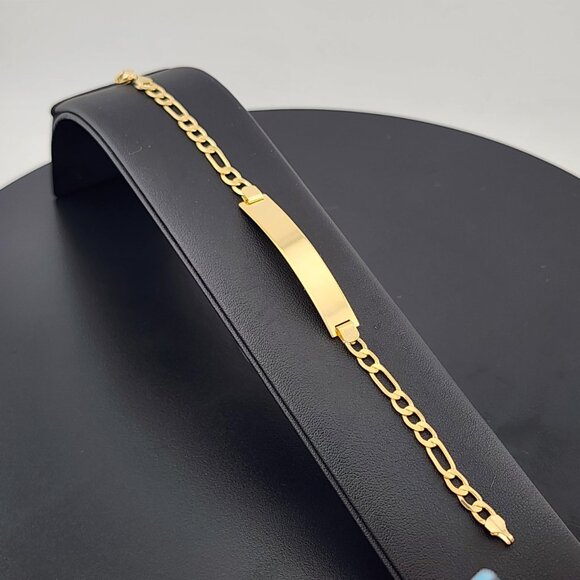 New 18K Gold Filled Brazilian ID Bracelet – Personalized Style Gift - Picture 4 of 6